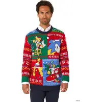 Oppo Merchandise Group B.V. Sonic Sweater - Foute Kersttrui - Wollen Trui - Maat XS