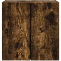 vidaXL TV-wandmeubel, 59,5 x 31 x 60 cm, rook eikenfineer