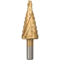 Bosch 2608597526 2608597526 HSS Getrapte boor Gezamenlijke lengte 70.5 mm TiN 3 vlakken schacht 1 stuk(s)