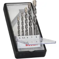 Bosch 2607010526 Carbide Beton-spiraalboren set 5-delig 5 mm, 5.5 mm, 6 mm, 7 mm, 8 mm Cilinderschacht 1 set(s)