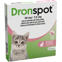 Dronspot 60 mg/15 mg Spot-On Oplossing voor Middelgrote Katten | 2 pipetten