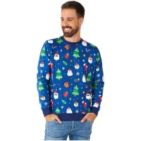 Opposuits Kersttrui Festive Blauw
