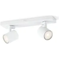 Philips LED-plafondspot Runner, wit / opaal, Woon-/ Eetkamer, metaal, Modern, LED plafondlamp