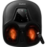 Renpho Shiatsu Voetmassager FM058R - Compact design - Warmtefunctie - Instelbare intensiteit - met Afstandsbediening - Zwart