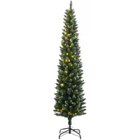 vidaXL Kunstkerstboom smal met 150 LED's 150 cm