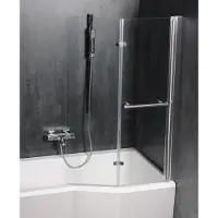 Sapho Vouwbare Badwand Odessa 97 cm Zilver
