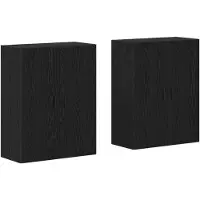 vidaXL Wandkast 2 st Zwart Eiken 69,5 x 34 x 90 cm Bewerkt hout