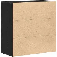 vidaXL Dressoir Zwart Eiken 79 x 38 x 80 cm Bewerkt hout