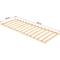 vidaXL Lamelbodem Bruin 80 x 190 cm Massief beukenhout