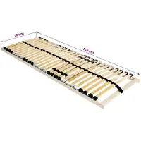 vidaXL Lamelbodem Bruin 70 x 190 cm Massief beukenhout