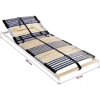 vidaXL Lamelbodem Bruin 70 x 190 cm Massief beukenhout