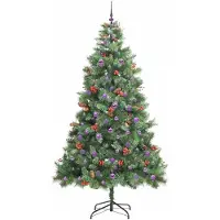 vidaXL Kunstkerstboom 300 LED's Warmwit PVC en Metalen Groen