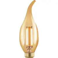 Eglo Ledfilamentlamp Kaars Retro - Amber - D3,5cm - Warm Wit - E14 - 4w