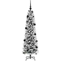 vidaXL Kunstkerstboom Wit 150 cm PVC en Metaal en Plastic