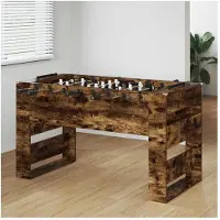 vidaXL Tafelvoetbal Gerookte Eik 146,5 x 74 x 85 cm Bewerkt hout