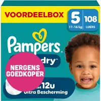 Pampers 2x Baby Dry Luiers Maat 5 (11-16kg) 54 stuks