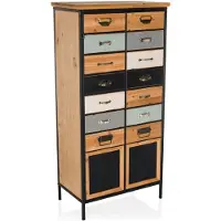 Hjh LIVING High board / ladekast CONTINENTO HIGH 60 x 34 x 123 cm massief dennenhout