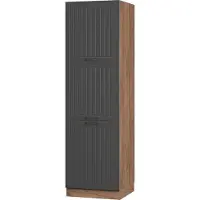 Vicco Hoge kast Fame-Line Donkergrijs/Goudkleurig Eiken 60 cm, Model 57077