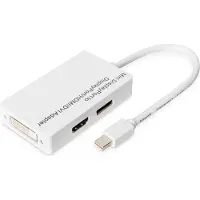 Digitus DisplayPort splitter kabel, miniDP - DP+HDMI+DVIM/F, 0,2 m, DP 1.1a compatibel, CE, wit