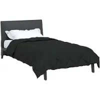 vidaXL Volledig Jaar Dekbed Zwart 135 x 220 cm Microvezel