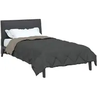 vidaXL Zomer Deken 200 x 135 cm Zomer 200 gsm Lichtgrijs en Antraciet