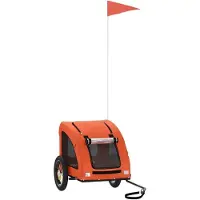 vidaXL Hondenfietstrailer oxford stof en ijzer oranje
