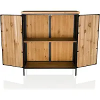 Hjh LIVING Ladekast SANTJAGO BLACK SUN XL 80 x 34,5 x 94 cm 2 deuren massief dennenhout