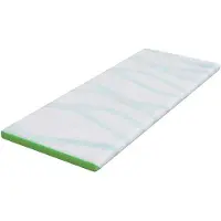 vidaXL Matras Topper Wit en Groen 70 x 200 cm Jacquard Stof