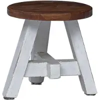 vidaXL Kruk Naturel 22 x 22 x 24 cm Mahonie Hout
