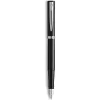Waterman Impression Vulpen | Medium Vulpenpunt met Blauwe Inktvulling | Zwarte Lak met Palladium-Gecoate Afwerking | Geschenkdoos