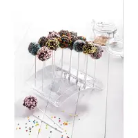 Westmark Cakepops-standaard, voor maximaal 20 cakepops, 22 x 16 x 6 cm, kunststof, doorzichtig, 30252260