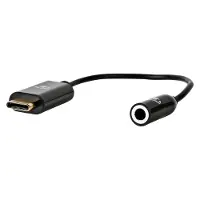 Nedis USB-C naar 3,5mm Jack audio adapter - actief - High-Res audio / zwart - 0,15 meter