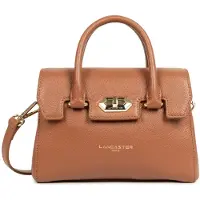 Lancaster Handtas 'Lancaster Sac à main A rabat avec fermoir Mini Milano Cosmos Camel' bruin