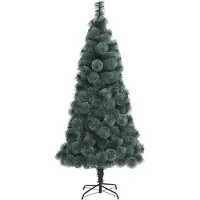 vidaXL Kunstkerstboom met standaard 240 cm PET groen