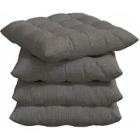 vidaXL Zitkussens 4 st Corduroy stof Lichtgrijs 40 x 40 x 6 cm