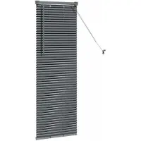 vidaXL Venetiaanse jaloezie Donkergrijs 130 x 45 cm 25 mm Aluminium