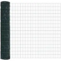 vidaXL Euro Hek 1,5 x 10 m PVC-gelaagd ijzer Groen