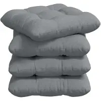 vidaXL - Zitkussens - 4 - st - Stof - Wolkgrijs - 45 - x - 45 - x - 12 - cm
