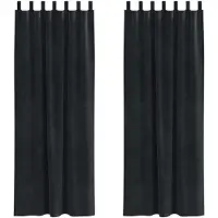 vidaXL Gordijnen 2 st Zwart 140 x 245 cm fluweel