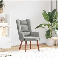 vidaXL Fauteuil Lichtgrijs 63 x 67 x 94 cm Fluweel