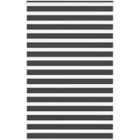 vidaXL Zebra rolgordijn 140x230 cm stofbreedte 135,9 cm zwart