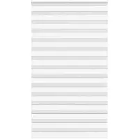 vidaXL Zebra rolgordijn 135x200 cm stofbreedte 130,9cm polyester wit