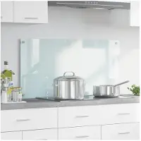 vidaXL Keukenachterwand Melk 100 x 50 cm gehard glas