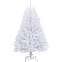 vidaXL Kunstkerstboom met scharnieren en standaard 150 cm wit