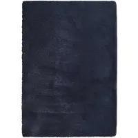 vidaXL Hoogpolig vloerkleed NAVARRA 120x170 cm polyester marineblauw