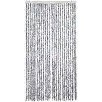 vidaXL Vliegengordijn 100x200 cm chenille wit en grijs