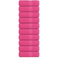 vidaXL Gastendoekjes FROGN 10 st 30x50 cm 360 g/m² roze