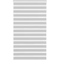 vidaXL Zebra rolgordijn 120x230 cm stofbreedte 115,9 cm lichtgrijs