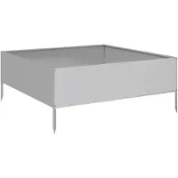 vidaXL Verhoogde plantenbak, 100x100x41 cm, verzinkstaal