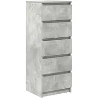 vidaXL Dressoir met lades 37,5x35x99 cm spaanplaat betongrijs